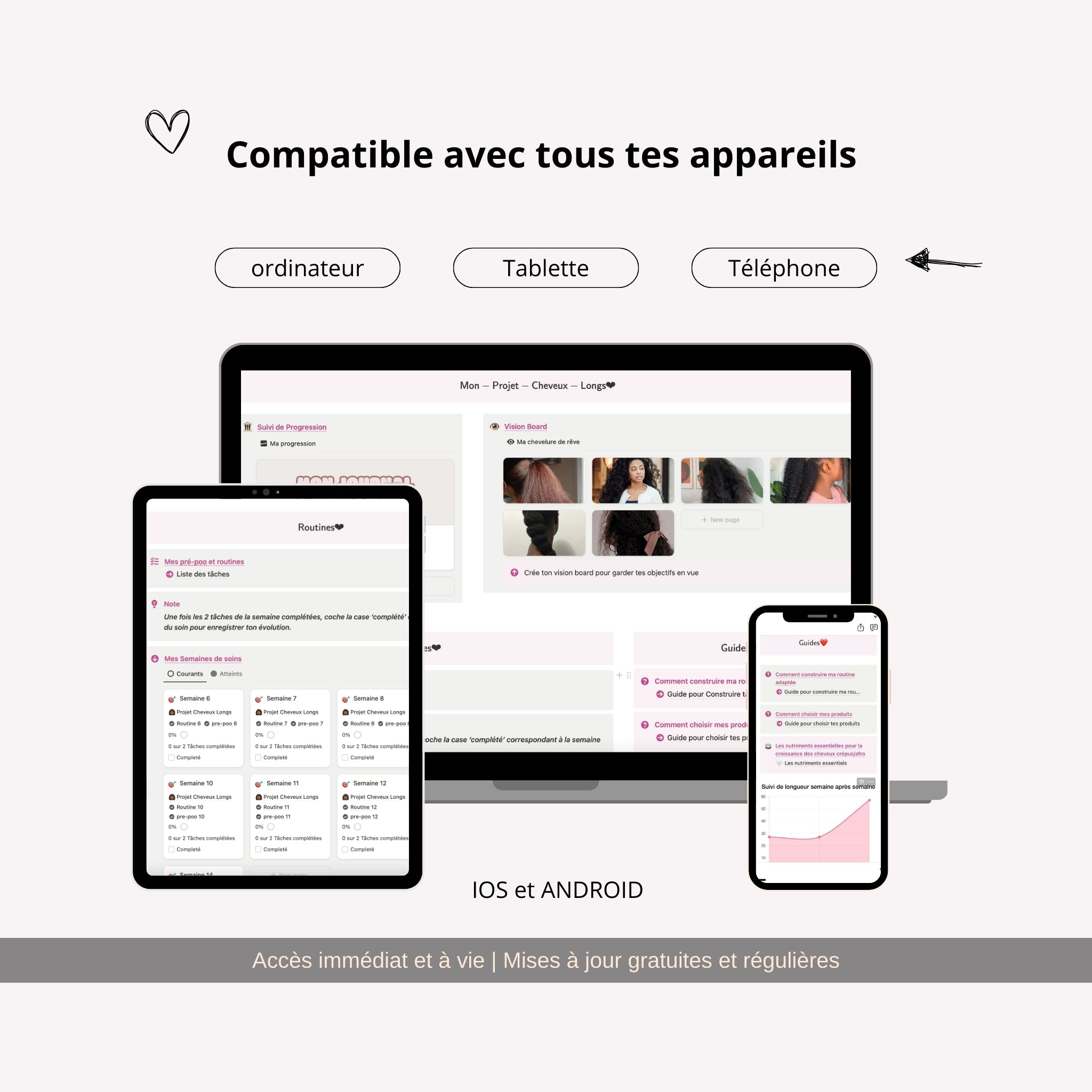 Mon Journal de Suivi Capillaire 3 mois