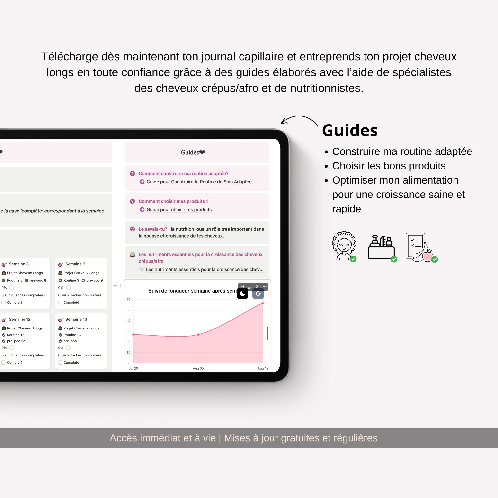 Mon Journal de Suivi Capillaire 3 mois