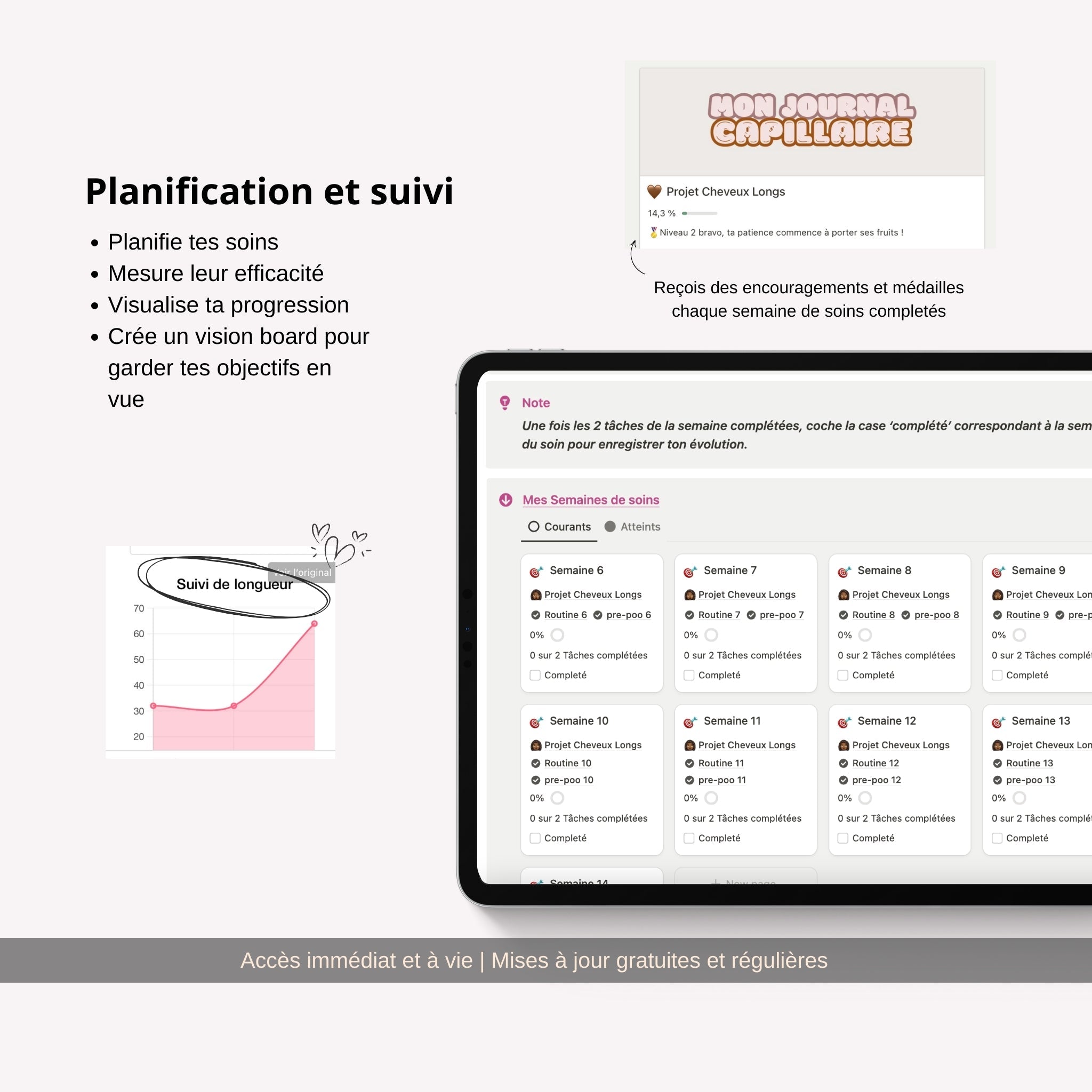 Mon Journal de Suivi Capillaire 3 mois